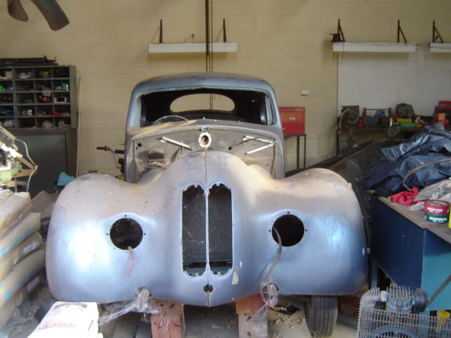 The Bristol where it has sat for 35 years, now for restoration.