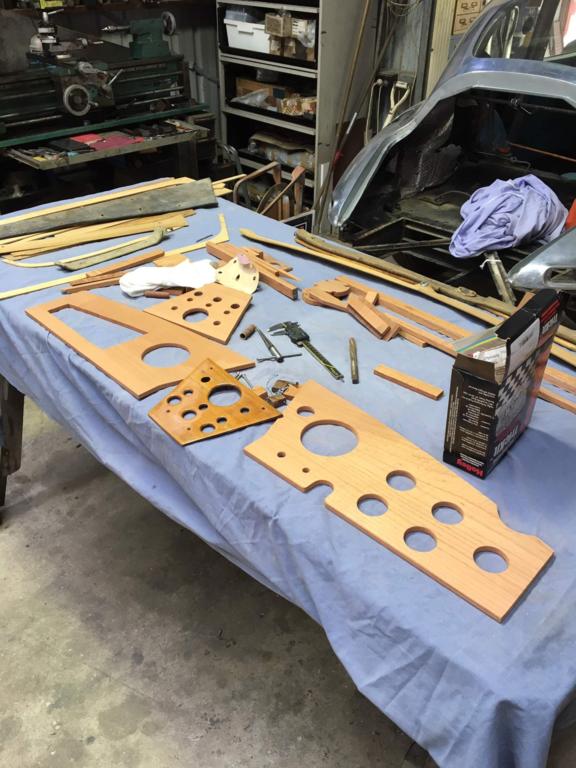 New dash timbers (African cedar) cut out from templates