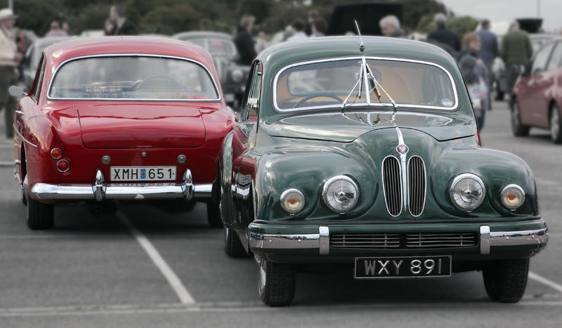 Bristol 403, c1953 in front and Bristol 406, c1959 behind
