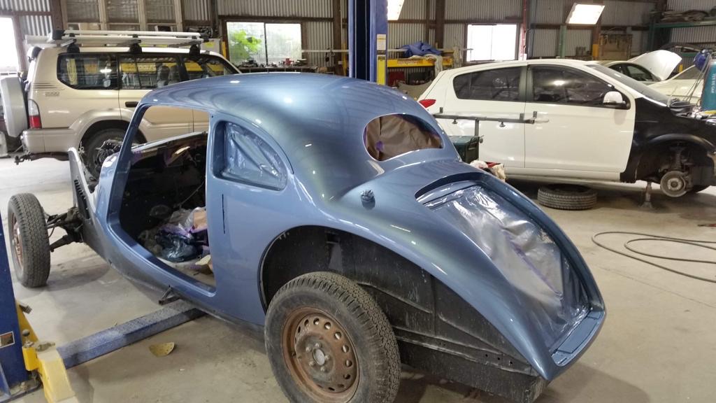 The body painted- still at the paint shop